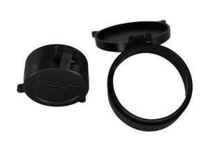 Huskemaw Optics 20SFC530T Tactical Flip-Up Lens Caps Black Rubber, 56mm Objective, Compatible w/Tactical Hunter 5-30x56mm