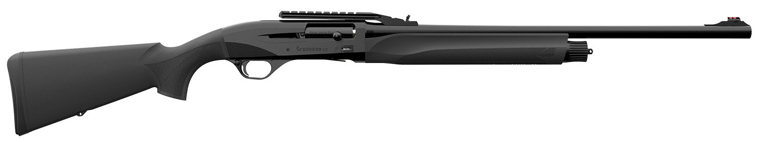 Retay USA GOR20SLBLK24 Gordion Slug 20 Gauge 3" 4+1 24" Black Vent Rib Barrel, Stainless Aluminum Receiver, Fixed w/Pistol Grip Black Synthetic Stock