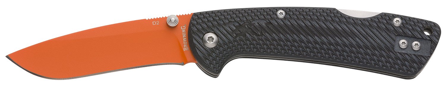 Browning 3220499 Back Country Small Fixed Deep Belly Skinner Plain D2 Steel Blade/G10 Handle