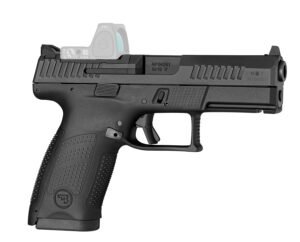 CZ-USA 01536 P-10 C  Compact Frame 9mm Luger 10+1 4.02" Black Carbon Steel Barrel, Black Nitride Optic Ready/Serrated Steel Slide, Black Polymer Frame w/Picatinny Rail, Interchangeable Backstrap Grip