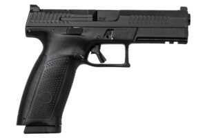 CZ-USA 01550 P-10 F  9mm Luger 10+1 5.10" Black Steel Barrel, Black Nitride Optic Ready/Serrated Steel Slide, Black Polymer Frame w/Picatinny Rail, Interchangeable Backstraps Grip, Ambidextrous