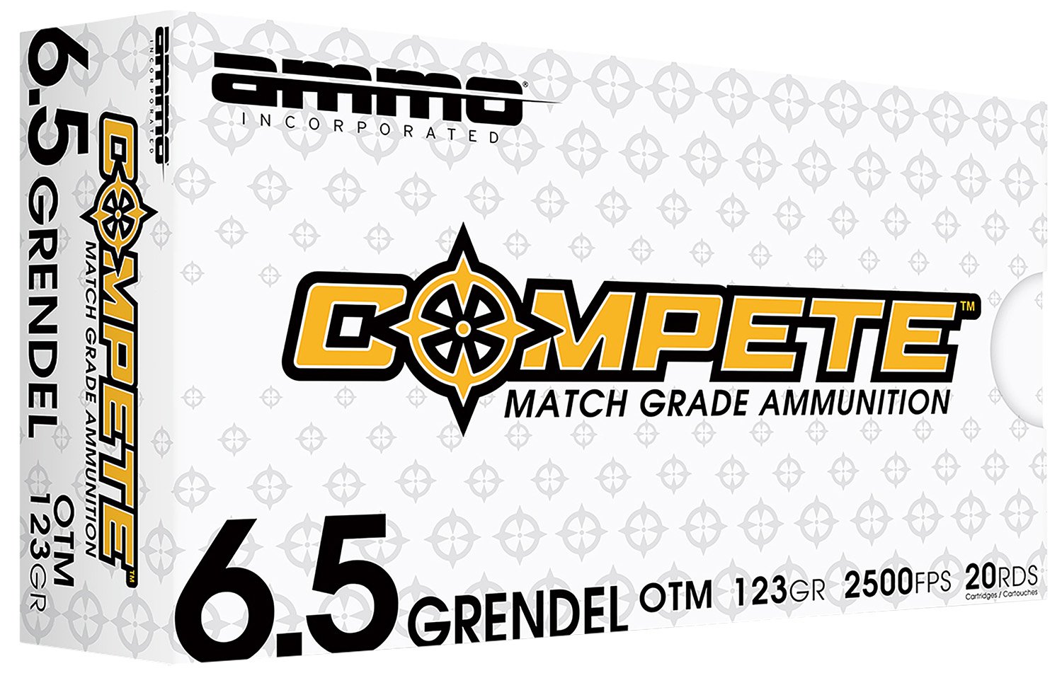 Ammo Inc 65GR123BTHPA20 Compete 6.5Grendel 123gr Open Tip Match 20 Per Box/10 Case