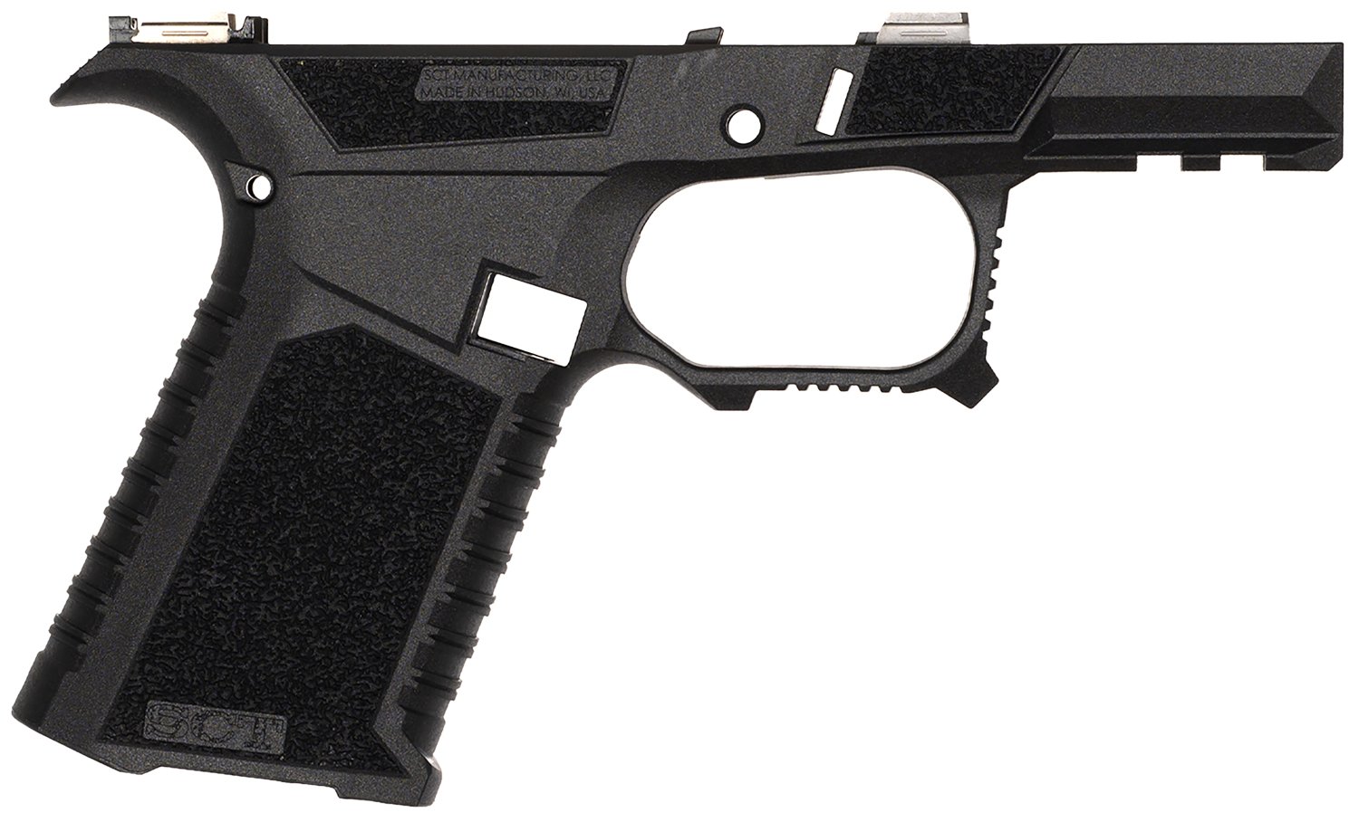 Sct Manufacturing 225020100 Sub Compact Compatible w/ Glock 43X/48 Black Stainless Steel Frame/ Aggressive Texture Grip Includes Locking Block