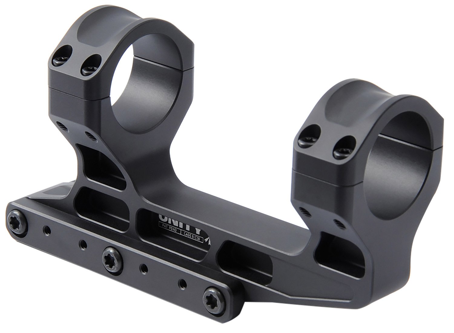Unity Tactical LLC FSTS30205B Fast LPVO Scope Mount/Ring Combo 30mm Black Anodized