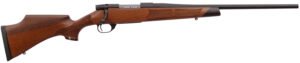 Weatherby VWR243NR0T Vanguard Camilla Compact 243 Win 4+1 20" Matte Blued, Matte Blued Drilled & Tapped Steel Receiver, Grade A Turkish Walnut Monte Carlo Wood Stock