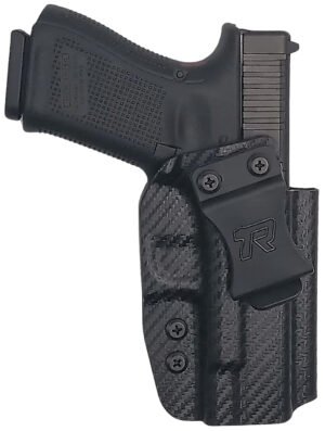 Rounded Gear GLK192332CFRHVAR Kydex IWB Black Kydex Fits Glock 19 Belt Clip Right Hand