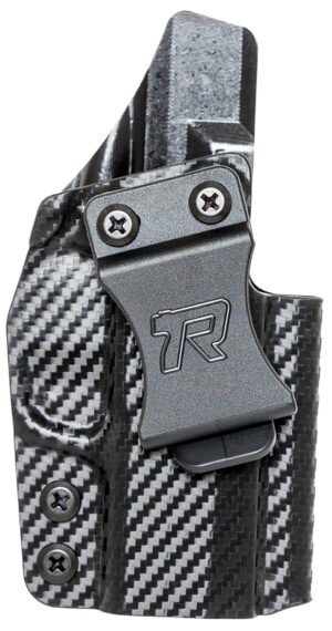 Rounded Gear GLKG43CFRHVAR Kydex IWB Black Kydex Fits Glock 43 Belt Clip Right Hand