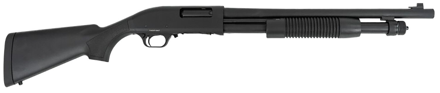 Tokarev USA 21000412 TX3 Hammer Full Size 12 Gauge Pump 3" 5+1 18.50" Black Chromate Cylinder Bore Barrel, Black Anodized Drilled & Tapped Receiver, Fixed Black Synthetic Stock