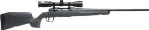 Savage Arms 32175 Axis 2 XP Combo Full Size 7mm-08 Rem 4+1 22" Black Sporter Barrel, Black Carbon Steel Receiver Drilled & Tapped, Gray Fixed Synthetic Stock, Weaver 3-9x40mm Scope, Right Hand