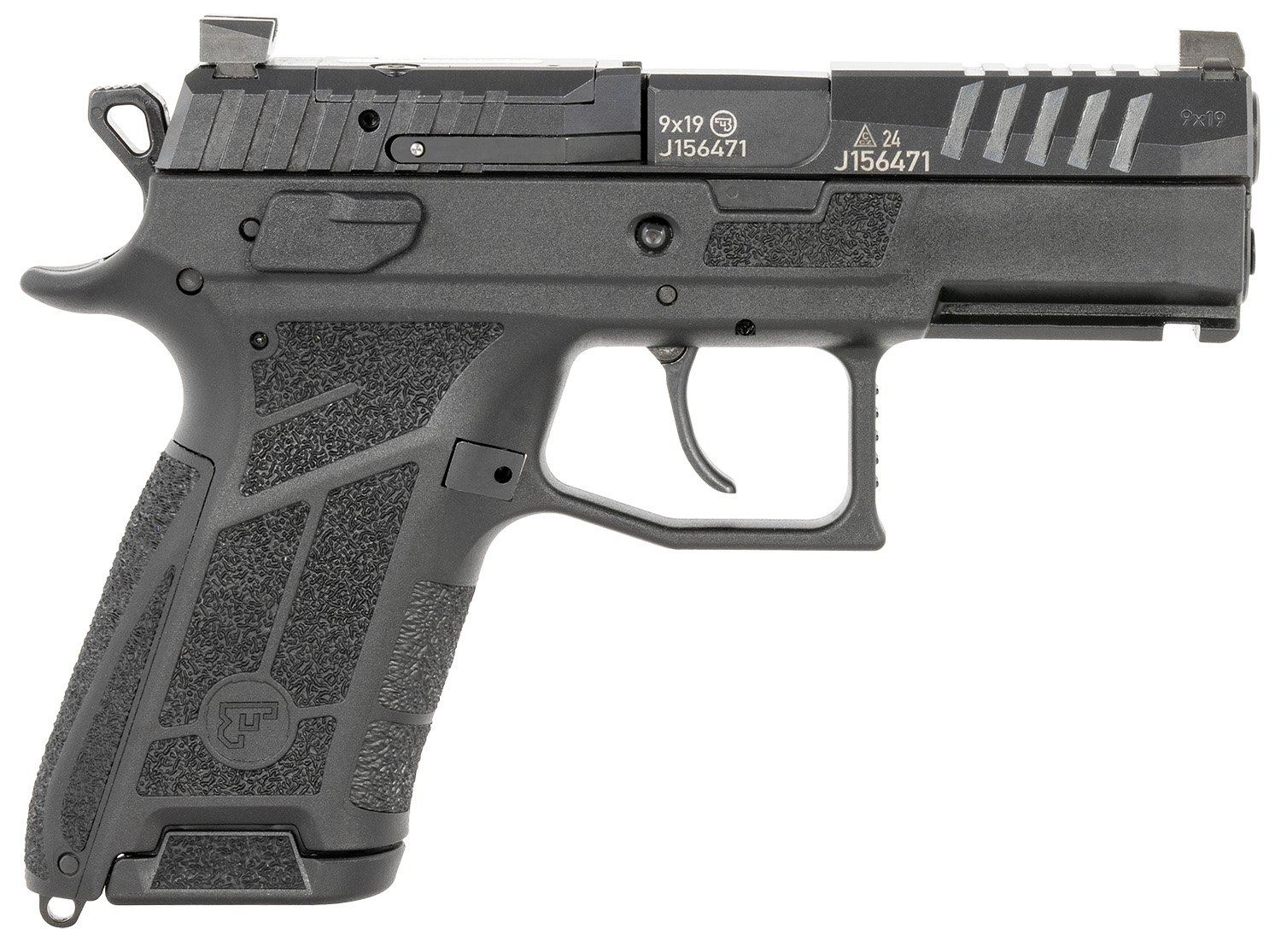 CZ-USA 91660 P-09 C Nocturne Compact 9mm Luger 15+1 3.74" Black Steel Barrel, Black Optic Cut/Serrated Steel Slide, Black Polymer Frame w/Picatinny Rail, Textured Grip