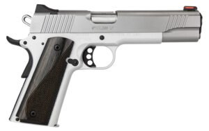 Kimber Mfg, Inc 3700593 LW Arctic 45 ACP 8+1 5" Stainless Match Grade Barrel, Silver Serrated Stainless Steel Slide, Silver Aluminum Frame w/Beavertail, Black/Gray Laminate Grip
