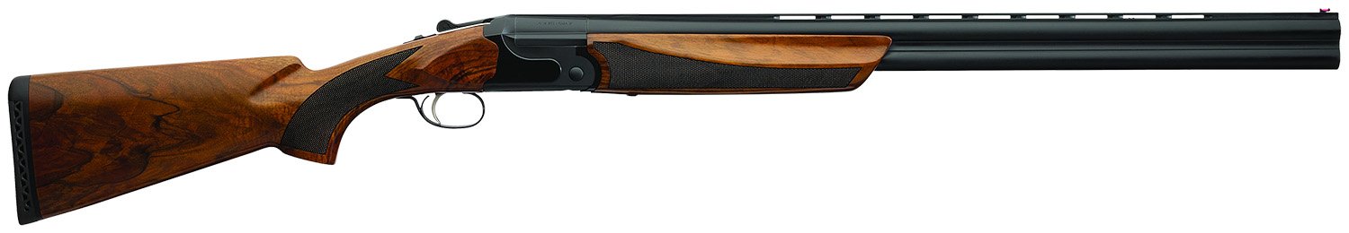 Charles Daly 930395 202E 20 Gauge Break Open 3" 2rd 26" Black Over/Under Vent Rib Barrel, Black Engraved Steel Receiver, Fixed w/Pistol Grip Walnut Stock
