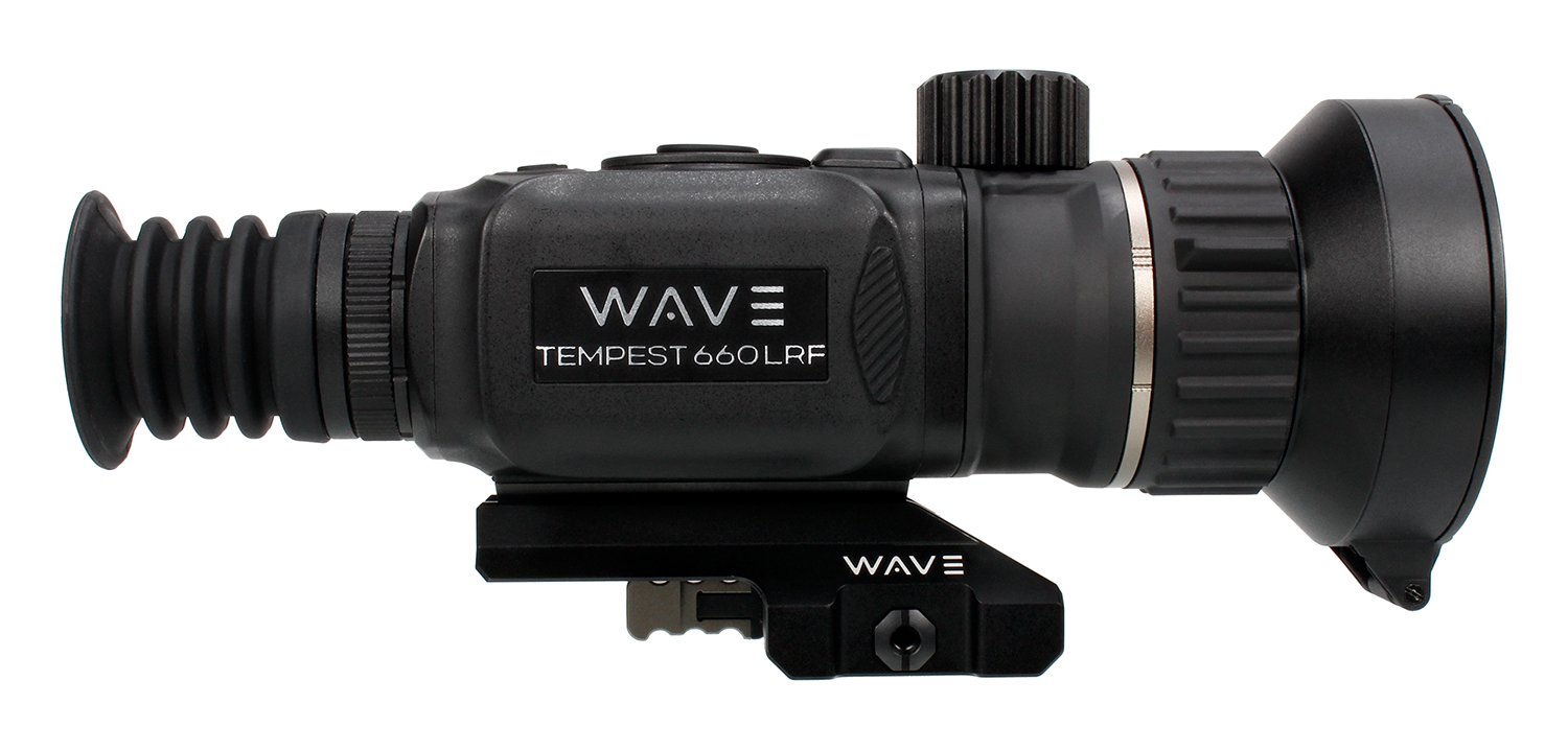 Wave WTS300 Tempest 660D LRF Thermal Black 3.4x60mm Illuminated Multi Reticle, Digital Zoom 13.6x Rapid/Smooth, 640x512, 12 Microns, 50 Hz Resolution