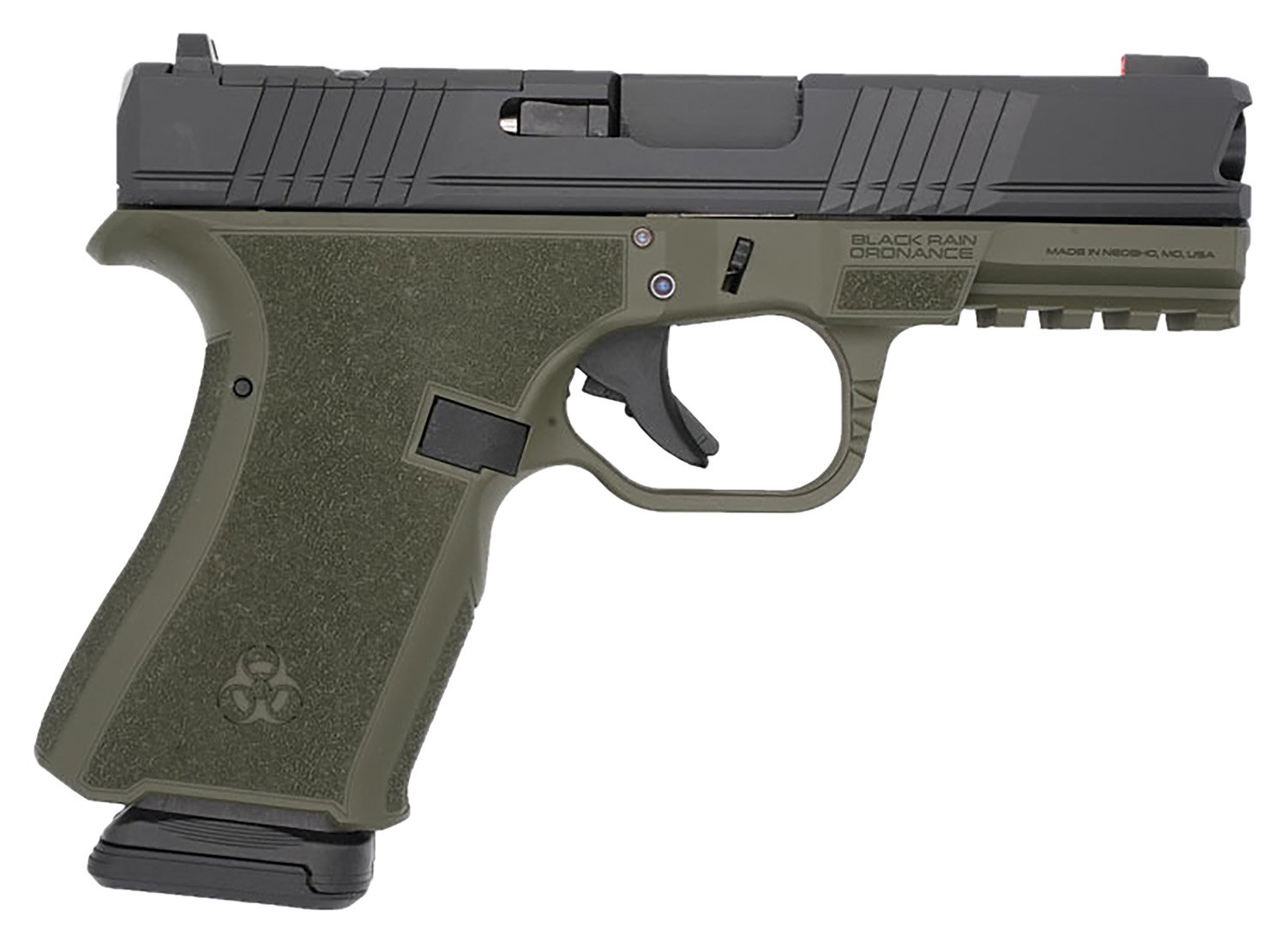 Black Rain Ordnance FL9MMODBLK Compact Frame 9mm 15+1 4" Stainless Steel Slide