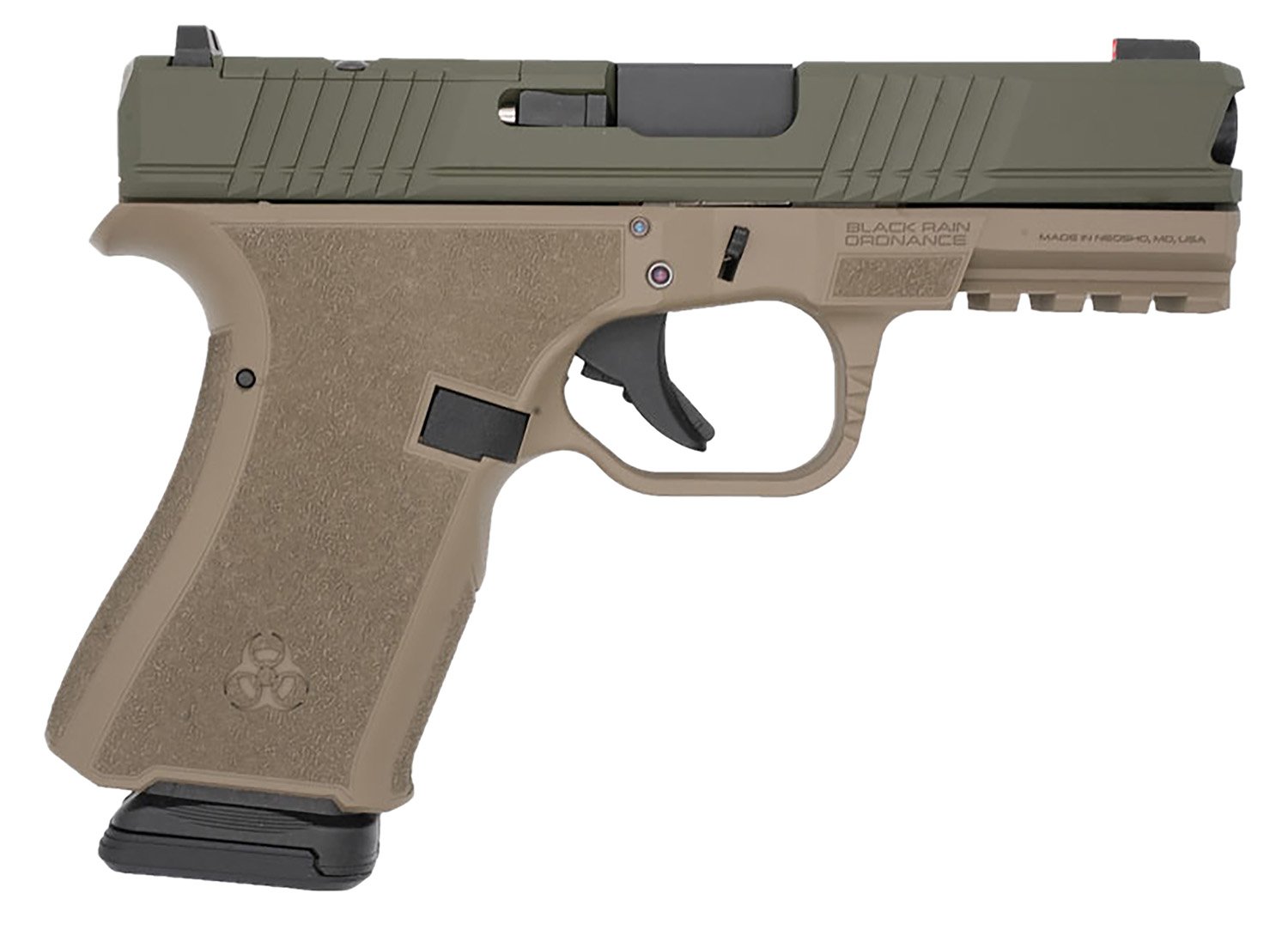 Black Rain Ordnance FL9MMFDEOD Compact Frame 9mm 15+1 4" Stainless Steel Slide