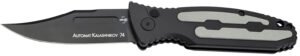 Boker 01KALS136 Kalashnikov 3.35" Clip Point Plain Black D2 Steel Blade Black/Gray Aluminum Handle