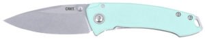 CRKT 2522B Tuna  EDC Compact 2.73" Folding Plain Stonewashed 14C28N Steel Blade, G10/SS Handle