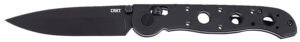 CRKT M16-03XK M16 03XK EDC 3.57" Folding Spear Point Plain Black EDP D2 Steel Blade, Black Grivory Handle