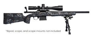 Horizon Firearms RF018S221814T17 Vandal Dark 2 22 Creedmoor 18" Black Fluted Threaded Barrel, Picatinny Rail Receiver, Arca Rail Forend, Textured Iota Carbon Fiber Stock
