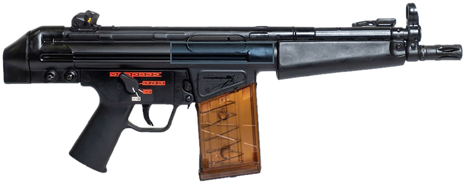 Century Arms HG7887N AP51 PDW 7.62x51 20+1 8.30" Black Steel Barrel, Black Stamped Metal Receiver, Black Navy Style Grip