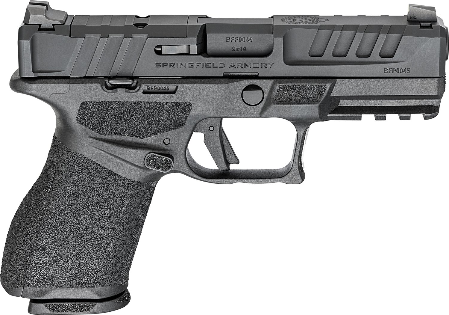 Springfield Armory EC9409BU Echelon Compact 9mm Luger 15+1 18+1 4" Black Melonite Steel Barrel & Optic Ready/Serrated Slide, Black Polymer Frame w/Picatinny Rail, Textured Grip, Ambidextrous