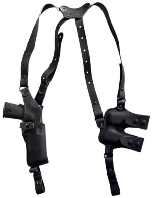 1791 Gunleather NSS1SBLVR  Optic Ready Shoulder Vertical Black Fits 1911 Right Hand