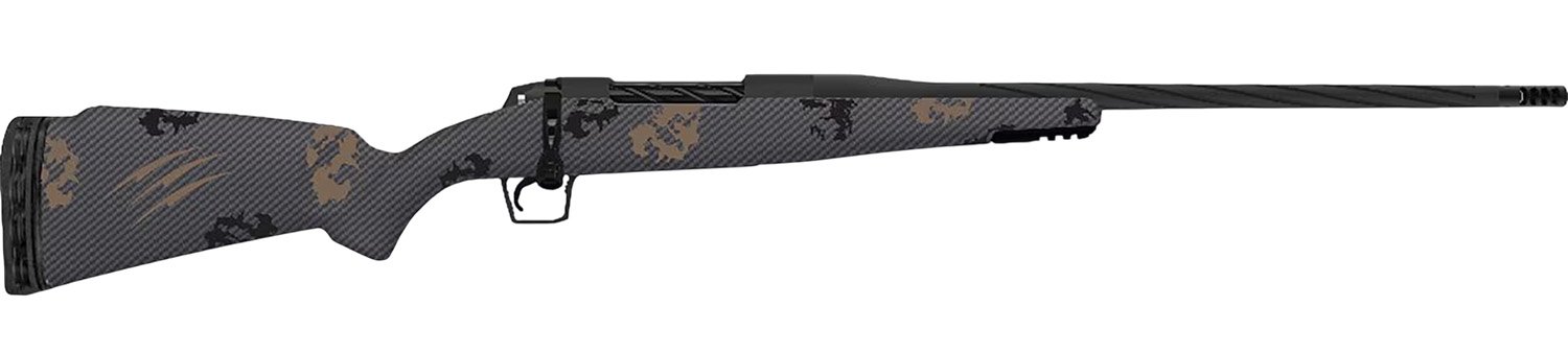 Fierce Firearms TWTROG7PRC24BS Twisted Rogue 7mm PRC 24" Armour Lube Black Steel Threaded Barrel, Drilled & Tapped Steel Receiver, LR Negative Comb Sonora Ambush Camo Carbon Fiber Stock