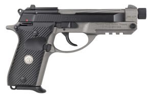 Girsan 390890 MC 14TX  380 ACP 13+1 4.90" Tungsten Cerakote Spiral Fluted Threaded Tip-Up Barrel, Matte Black Serrated Steel Slide, Tungsten Cerakote Aluminum Frame w/Picatinny Rail, Black G10 Grip