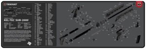 TekMat TEKR36KELSUB2 Kel-Tec SUB2000 Cleaning Mat Black/White Rubber 12"x36" Kel-Tec SUB2000 Parts Diagram