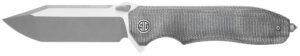 Sig Sauer Knives VA9SBT Validus  3.78" Folding Modified Tanto Plain Dark Acid Stonewash/Satin M390 Steel Blade, 4.76" Salt & Pepper Canvas Micarta Handle