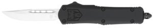 CobraTec Knives SBFS3DNS FS-3  Small 2.75" OTF Drop Point Plain D2 Steel Blade, 4.25" Black Aluminum Alloy Handle