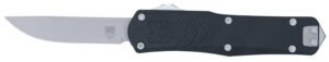CobraTec Knives SBLKFSXGEN3DNS FS-X Gen III Small 2.75" OTF Drop Point Plain Stonewashed D2 Steel Blade, 3.88" Aluminum Handle