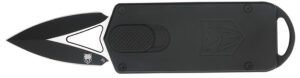 CobraTec Knives CTASPBLK ASP  1.94" OTF Dagger Plain D2 Steel Blade, 3.31" Black Aluminum Handle