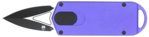 CobraTec Knives CTASPPUR ASP  1.94" OTF Dagger Plain D2 Steel Blade, 3.31" Purple Aluminum Handle