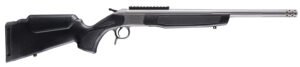 CVA CR4444S Scout Takedown 44 Mag 1rd 20" Stainless Fluted Threaded Barrel, Stainless Steel Receiver w/Picatinny Rail, Adj Comb & LOP Black Synthetic Stock