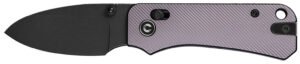 Civivi Knives C23074-2 Baby Banter 2 2.34": Folding Drop Point Plain Black Stonewashed Nitro-V Steel Blade, Purple Textured Aluminum Handle