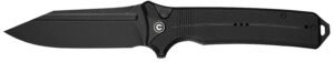 Civivi Knives C23080-1 Neurohaptic  EDC 3.74" Folding Clip Point Plain Black Stonewashed Nitro-V Steel Blade, Black Textured G10 Handle