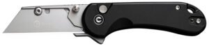 Civivi Knives C23039B-1 Elementum Utility All Purpose Utility Plain 6Cr13 Stainless Steel Blade, Black Aluminum Handle, 3 Blades & Pouch