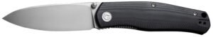 Civivi Knives C22007-1 Sokoke  EDC 3.35" Folding Drop Point Plain Bead Blasted 14C28N Steel Blade, Black G10 Handle