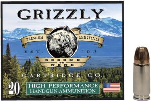 Grizzly Ammo GC9+P+CM109mm+P Luger 124gr Jacketed Hollow Point 20 Per Box/10 Case