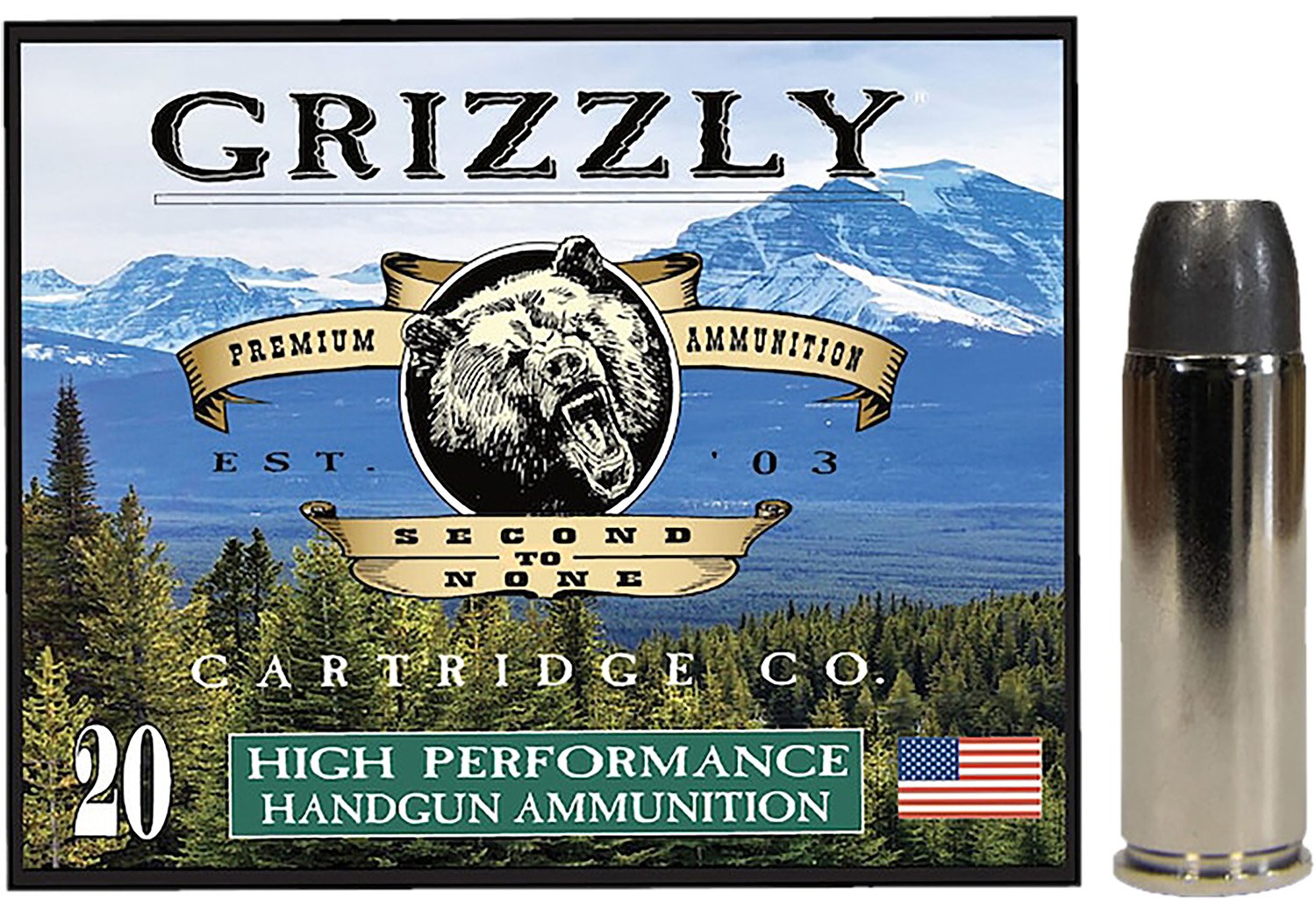 Grizzly Ammo GC45C+P14 45Colt+P 335gr Wide Long Nose Gas Check 20 Per Box/10 Case