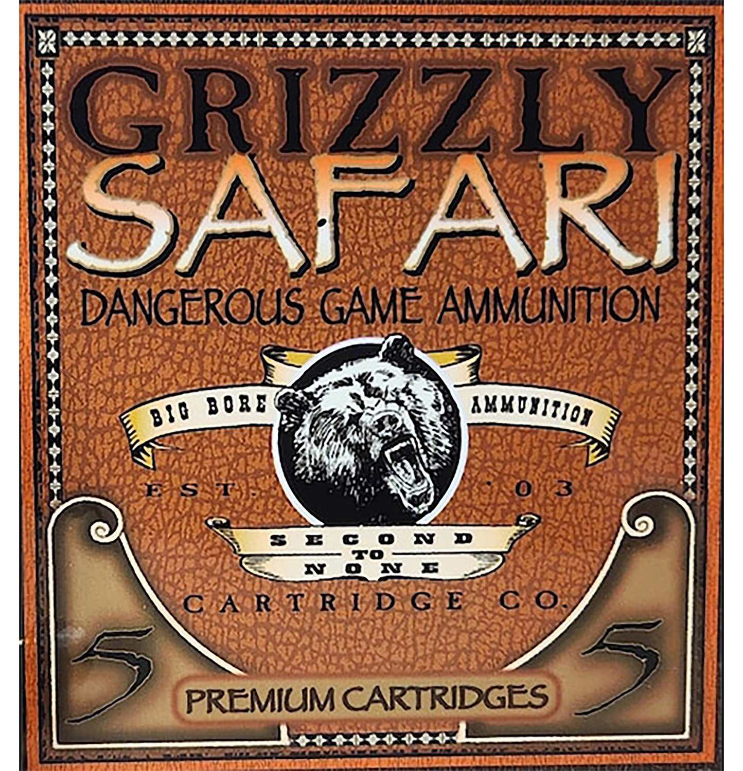 Grizzly Ammo GC458L5 458Lott 500gr Solid Brass 5 Per Box/10 Case