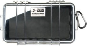 Pelican 1060025100 Micro Case  Black/Clear Polycarbonate 9.88" Long
