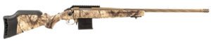Ruger 46990 American II  Full Size 204 Ruger 10+1 22" Burnt Bronze Cerakote Spiral Fluted Threaded Barrel & Steel Receiver w/Picatinny Rail, Dipped GoWild I-M Camo Adj LOP Synthetic Stock