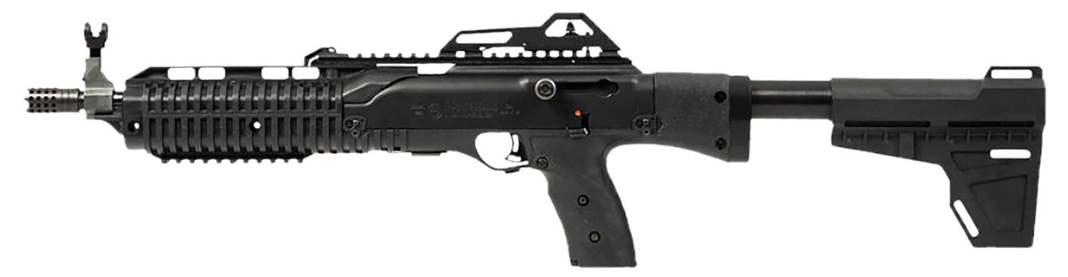 Hi-Point 4595PBRACE 4595P 45 ACP 9+1 14.95" Black Threaded Barrel, Black Powdercoat Polymer Receiver w/Picatinny Rail, Picatinny Rail Forend, Black Pistol Brace, Black Plastic Grip