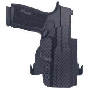Rounded Gear SSRP365XMACROTLR7SUBCF Paddle Holster OWB Black Carbon Fiber Kydex Fits Sig P365 X Macro Right Hand