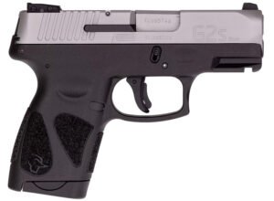 Taurus 1-G2S939 G2S Compact Frame 9mm Luger 7+1 3.26" Matte Stainless Steel Barrel, Matte Stainless Steel Serrated Slide, Black Polymer Frame w/Accessory Rail, Black Polymer Grip