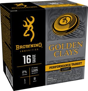 Browning Ammo BGC168 Golden Clays  16Gauge 2.75" 1oz 8Shot 25 Per Box/10 Case
