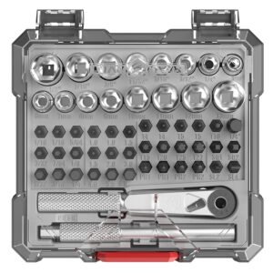 Real Avid AVX3SGBS52 X3 Driver Socket/Gunsmithing Bit Set Black/Gray 52 Pieces