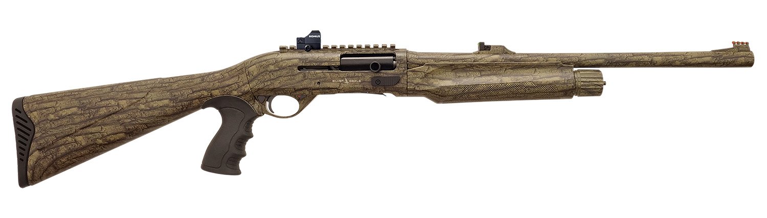 Silver Eagle Arms A21218BLC-PKG Alpha 2 12 Gauge Semi-Auto 3" 4+1 18.50" Steel Barrel Fixed Camo Synthetic Stock, Konus Scope